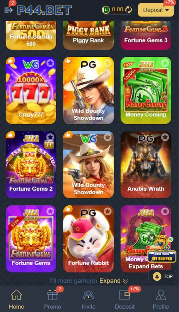 P44BET Game Real Earning Platform